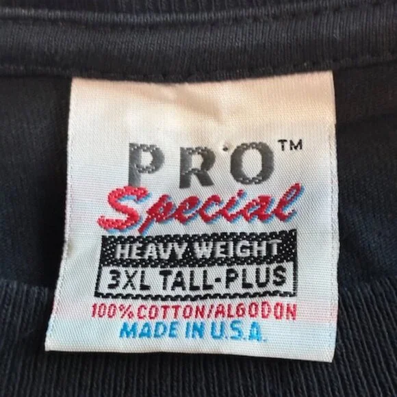 Vintage 90s Tupac Thug Life Hip Hop Black T‑Shirt 3XL Pro Special Made in USA